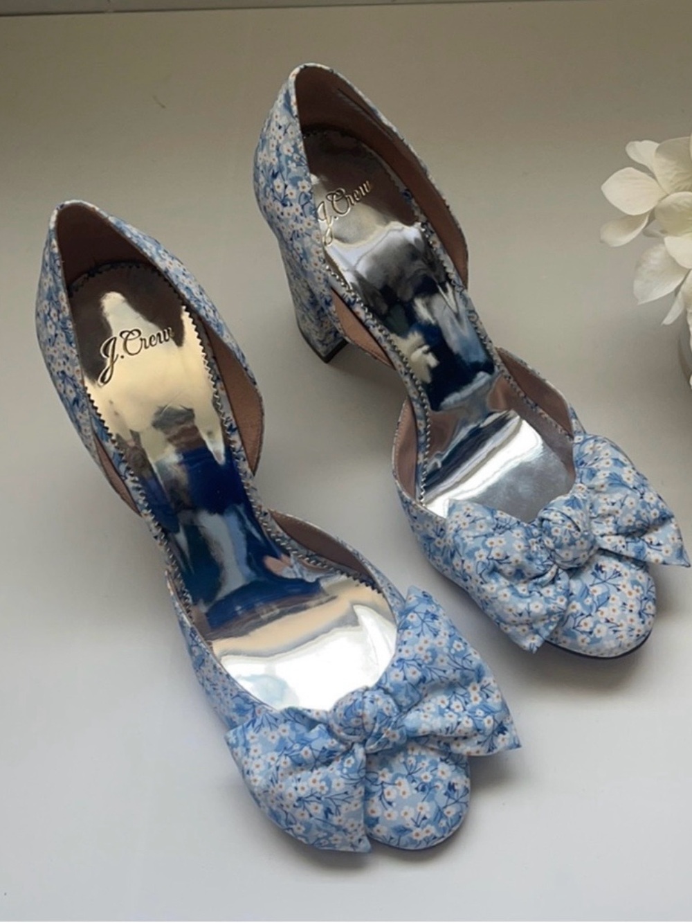 J.Crew Liberty Collection Daisy Patterned Heels